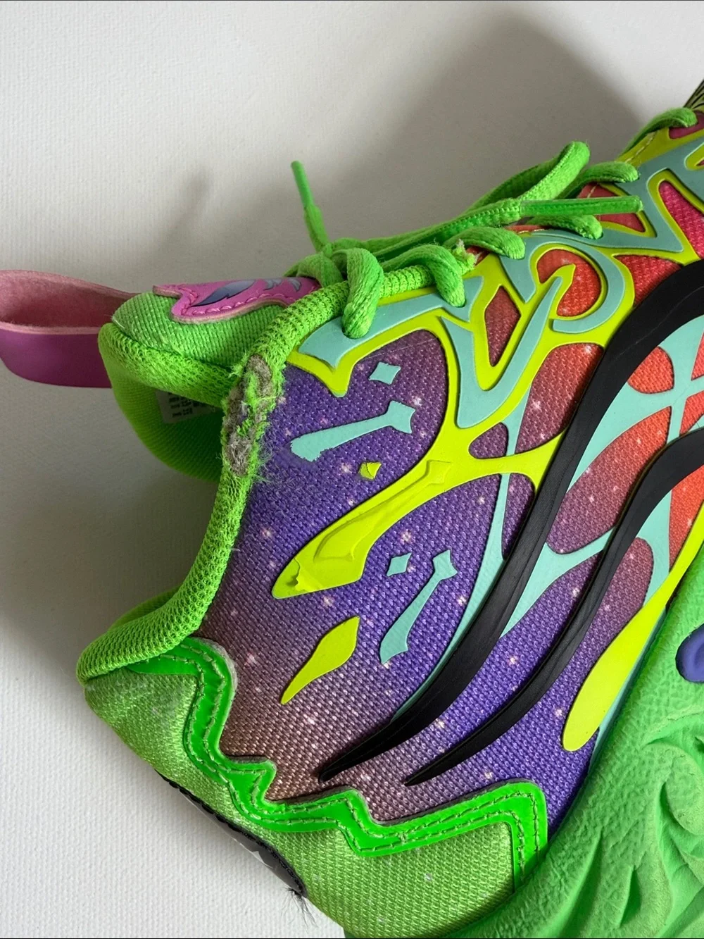 Nike Kids Green Neon Multi-Color Graphic Sneakers